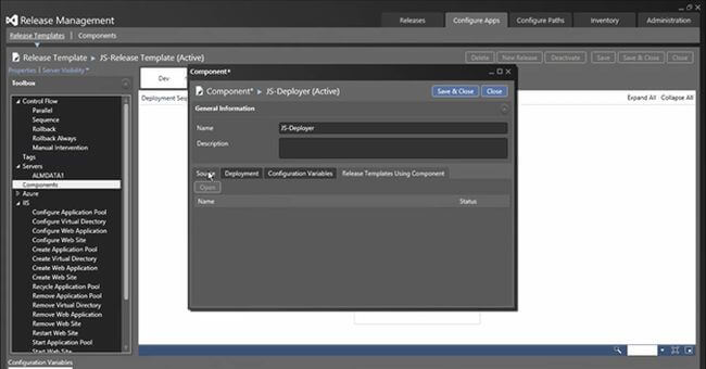 Release templates using component